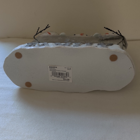 St. Nicholas Square Snowman Trio Decor in Gray and White Picture Frame 4x6 NWT - Picture 4 of 8